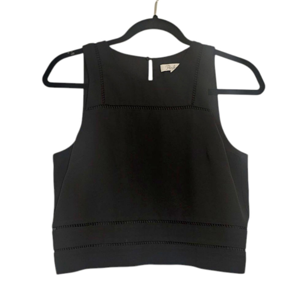Parker Sleeveless Eyelet Blouse Crop Top Size XS